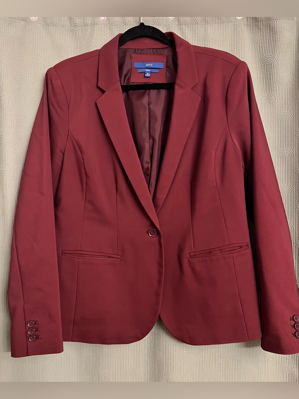 Apt. 9 Women's Wine Single-Button Blazer